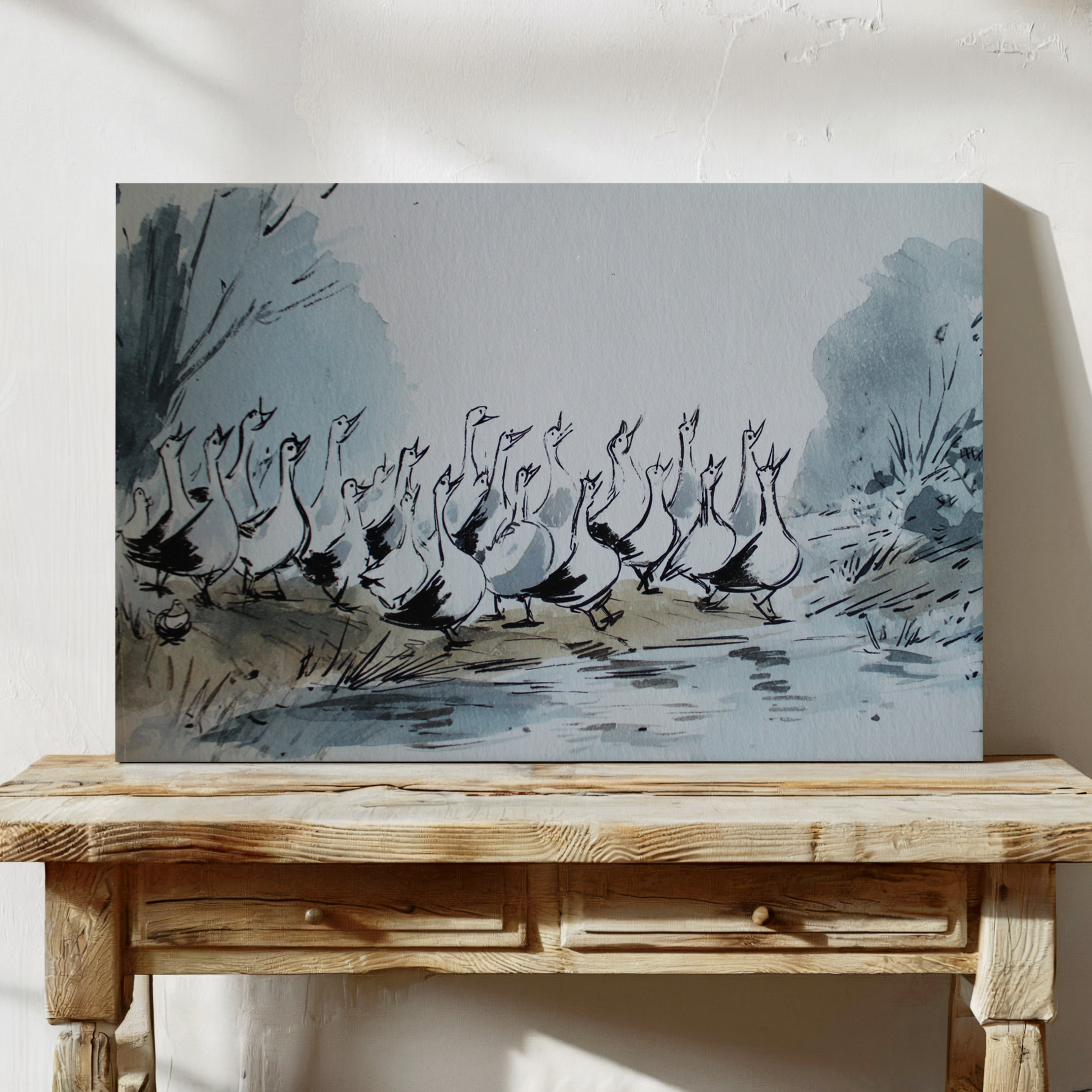 Marching Through Morning Mist