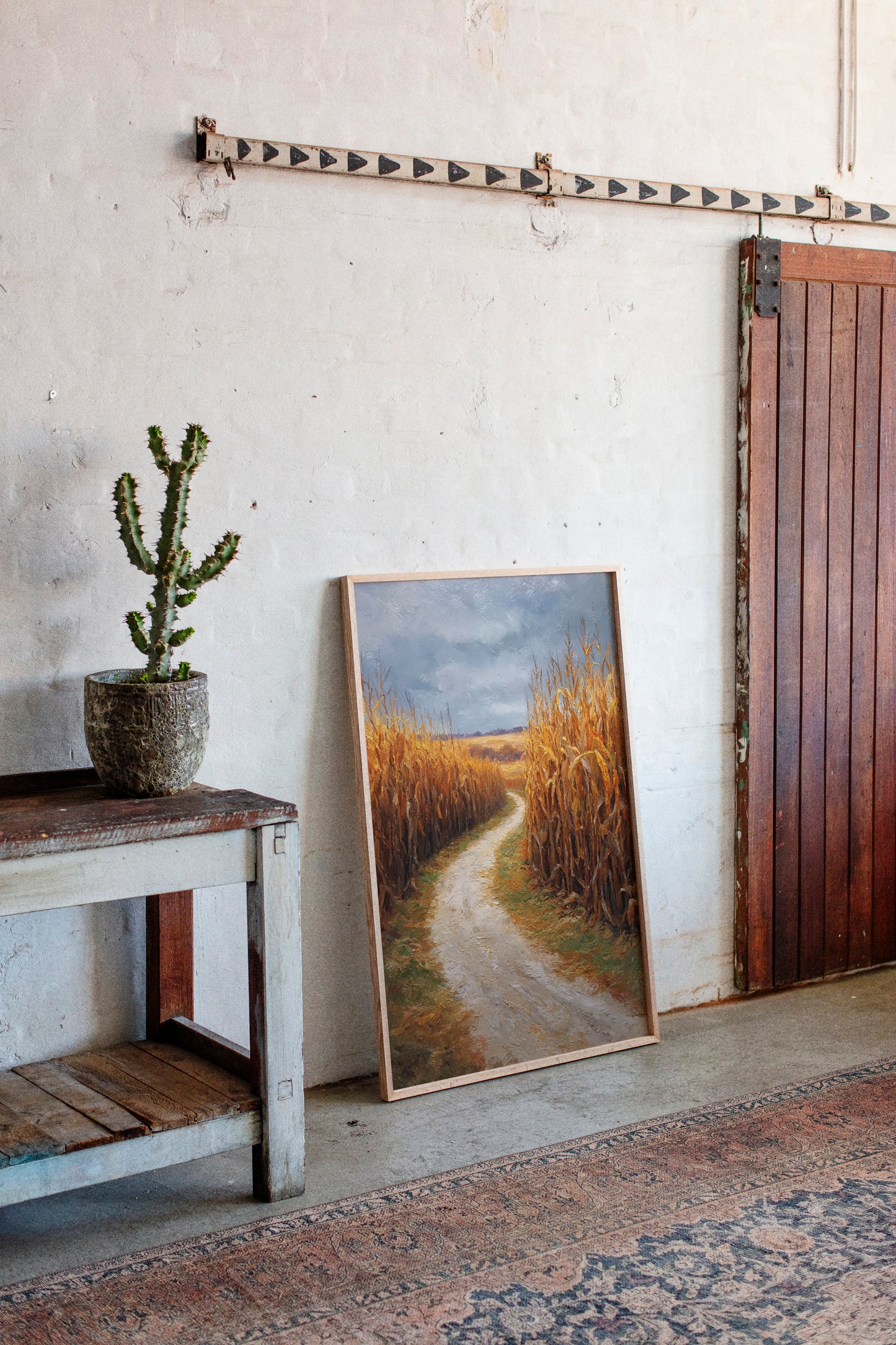 Autumn Path Through Golden Fields