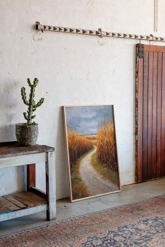 Autumn Path Through Golden Fields