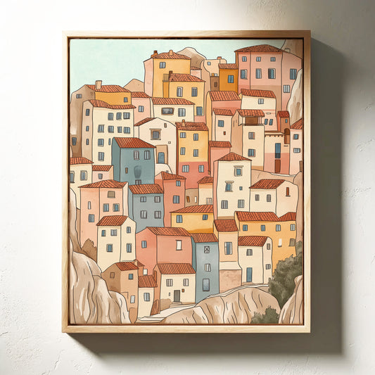 Colorful Village on the Cliffs
