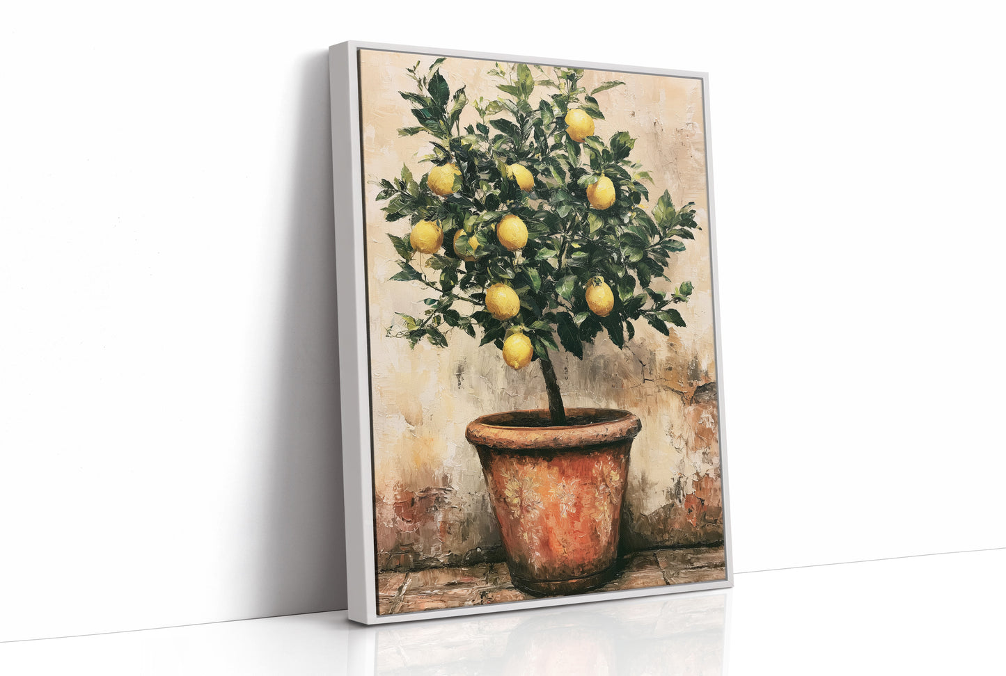 Potted Lemon Tree in Terracotta Light