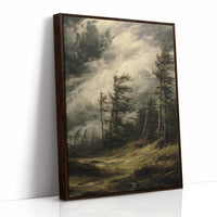 Storm Bends Pines Against Sky