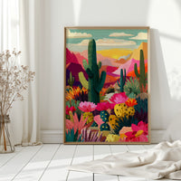 Desert Blooms at Dusk