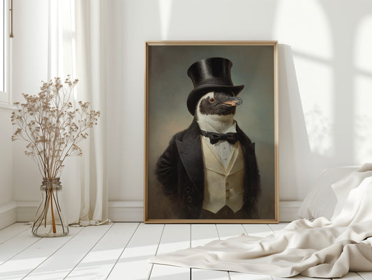 Dapper Penguin in Formal Attire