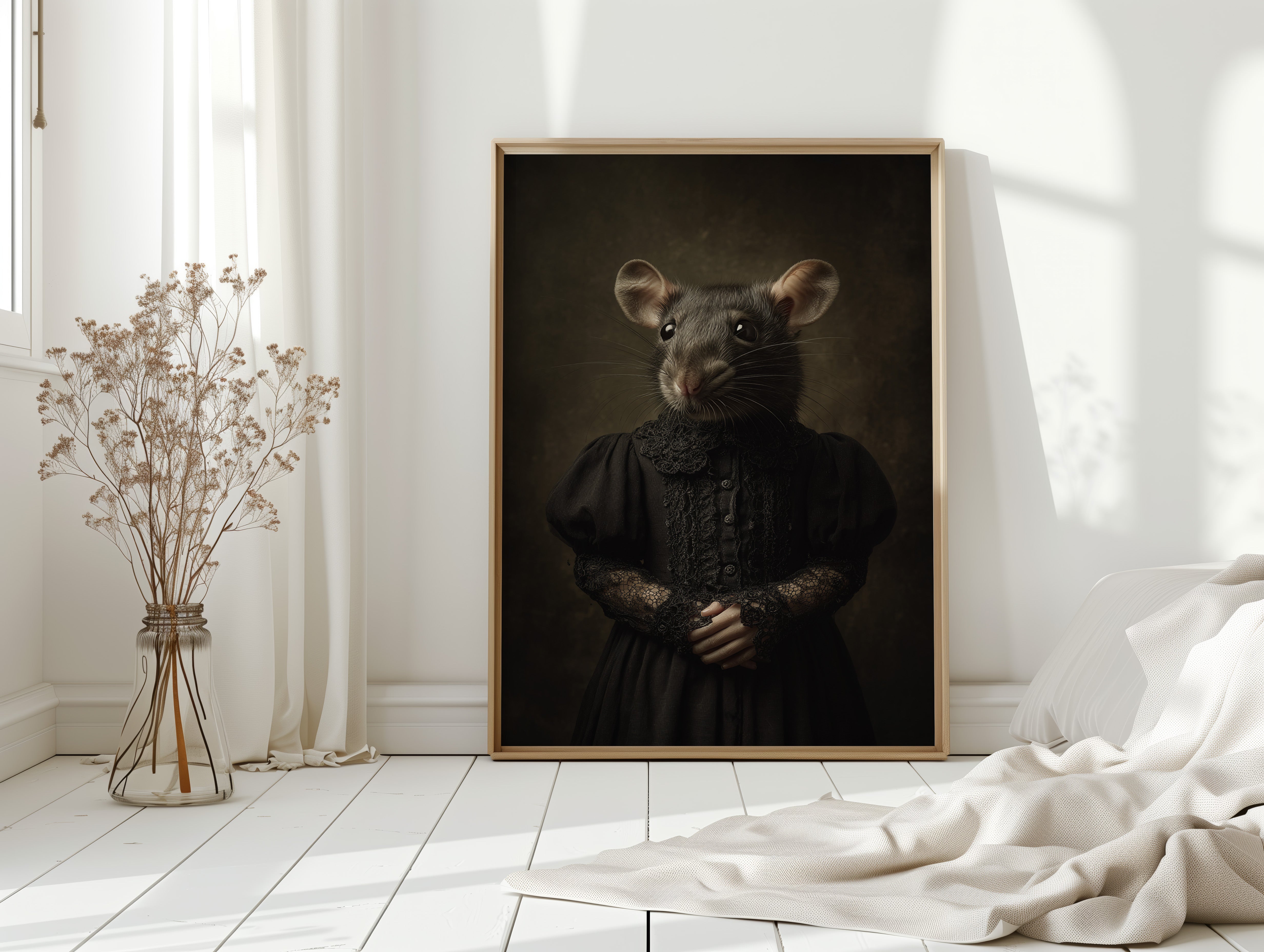 Elegant Rodent in Victorian Attire