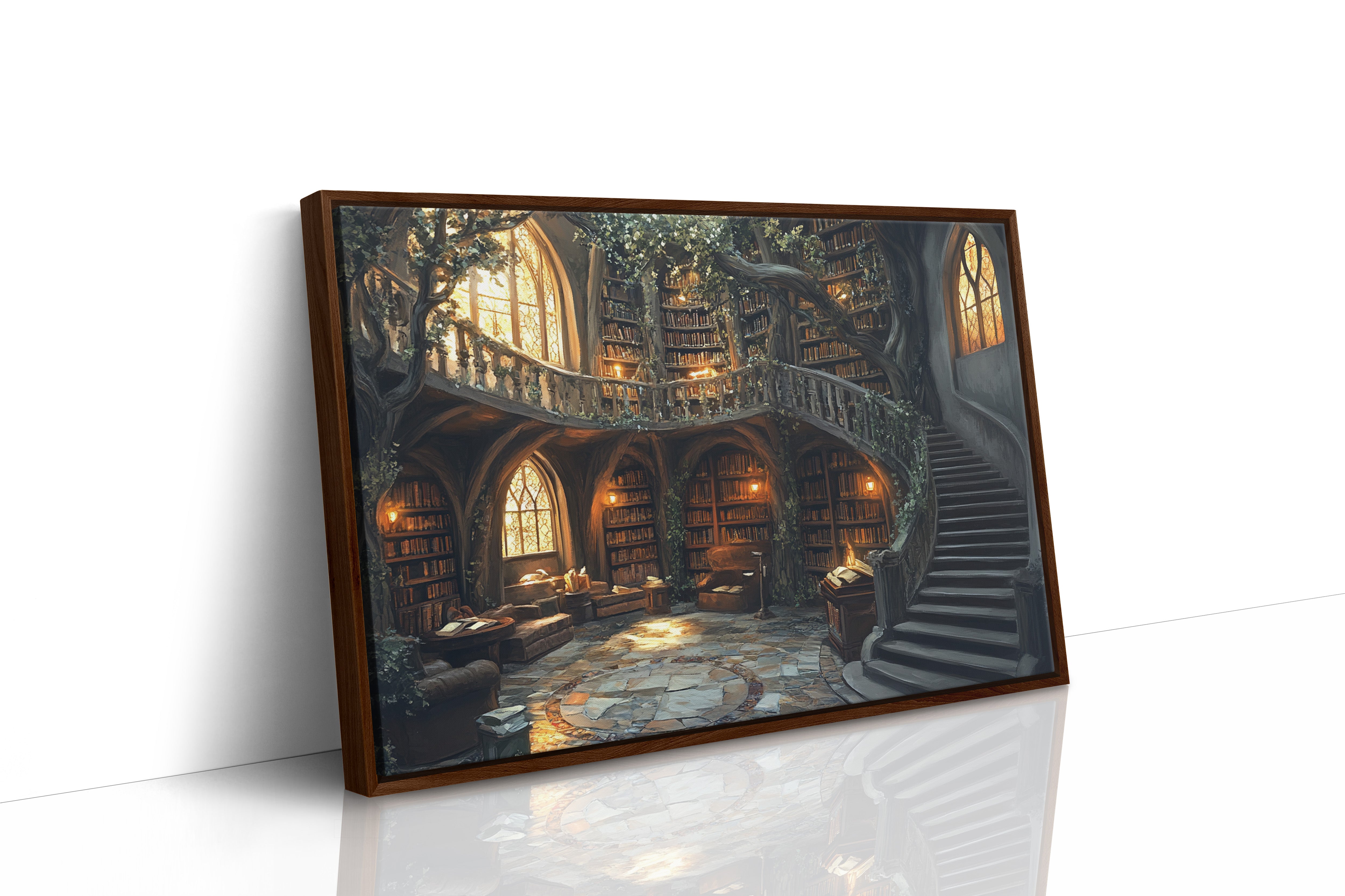 Ancient Books Dance With Sunlit Vines