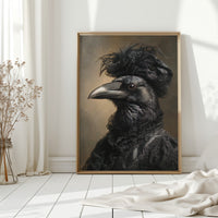 Elegantly Dressed Raven in Lace