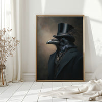 Dapper Raven in Formal Attire