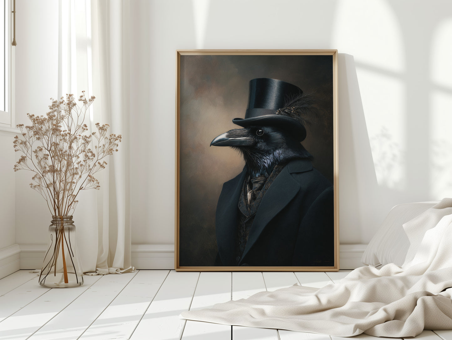 Dapper Raven in Formal Attire