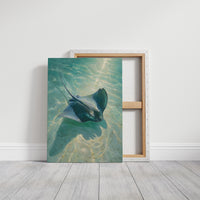 Spotted Grace Glides Through Jade Waters