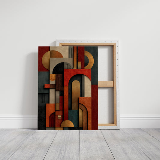 Geometric Rhythms In Autumn Tones