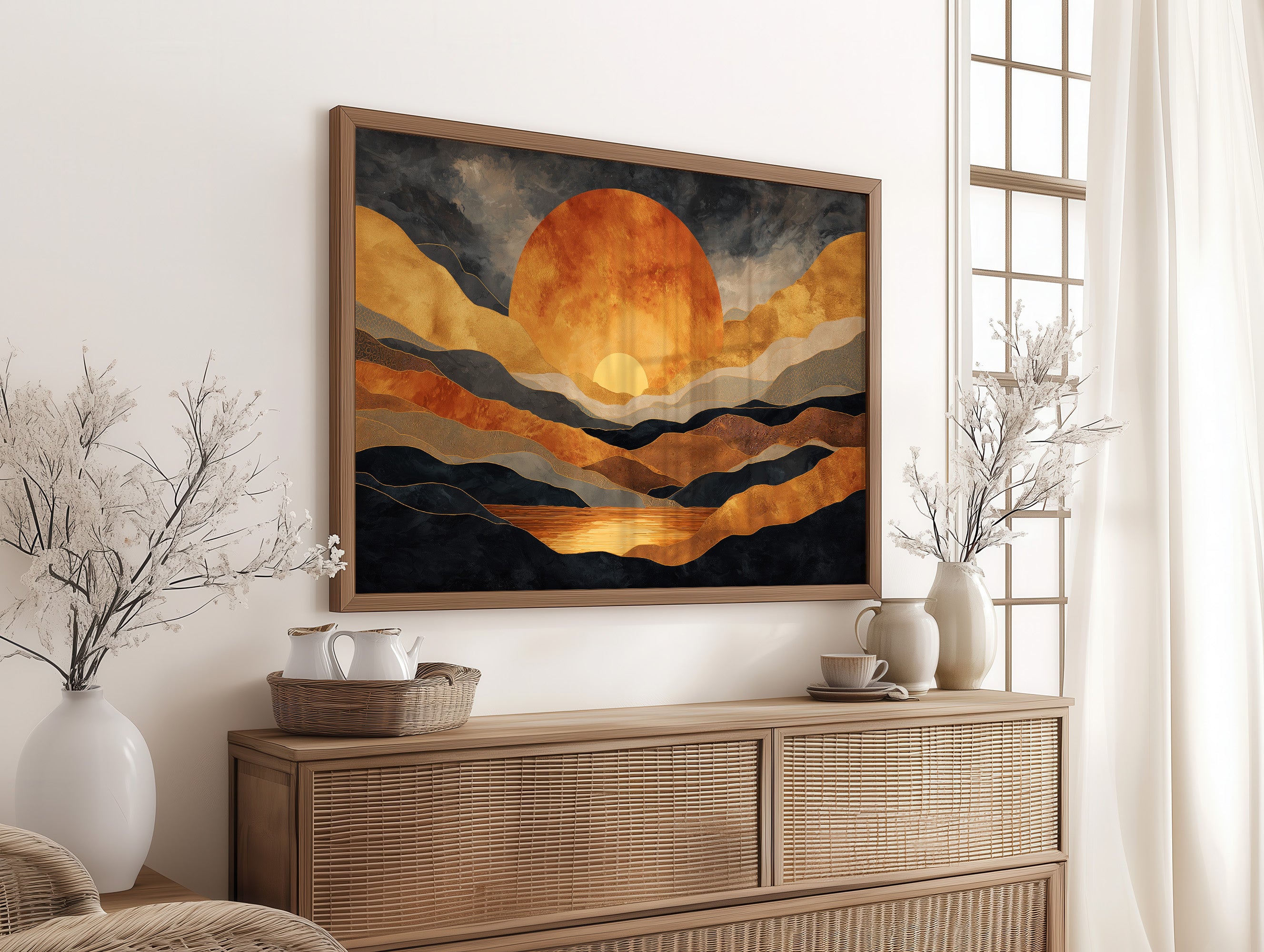 Mountains Hold The Copper Moon