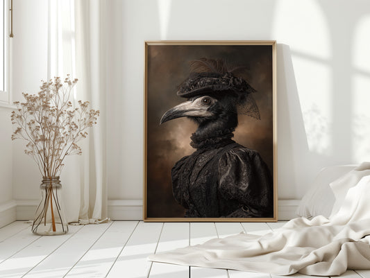 Elegance Beneath Feathered Veils