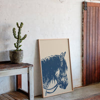 Midnight Blue Stallion Speaks Softly