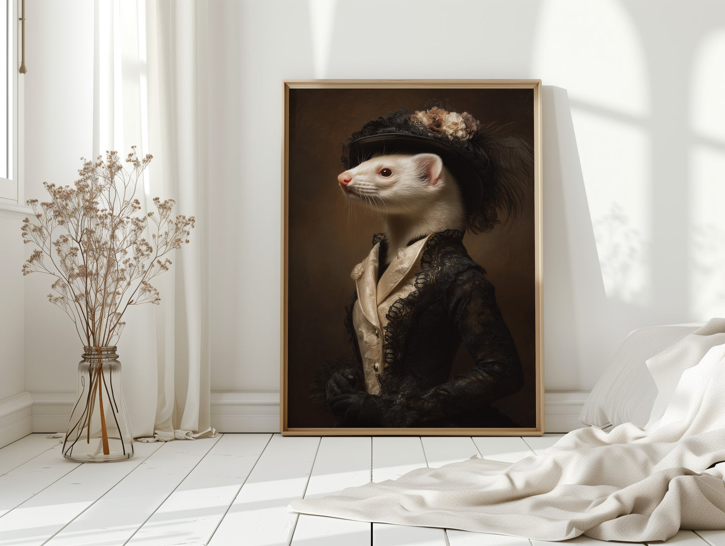 Dapper Ferret in Elegant Attire