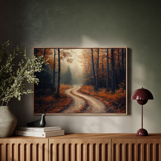Autumn Roads Wind Through Golden Mist