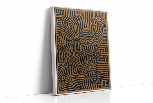 Labyrinth Lines Dance In Bronze Light