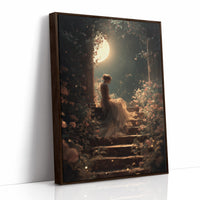 Moonlit Garden Beckons Solitude