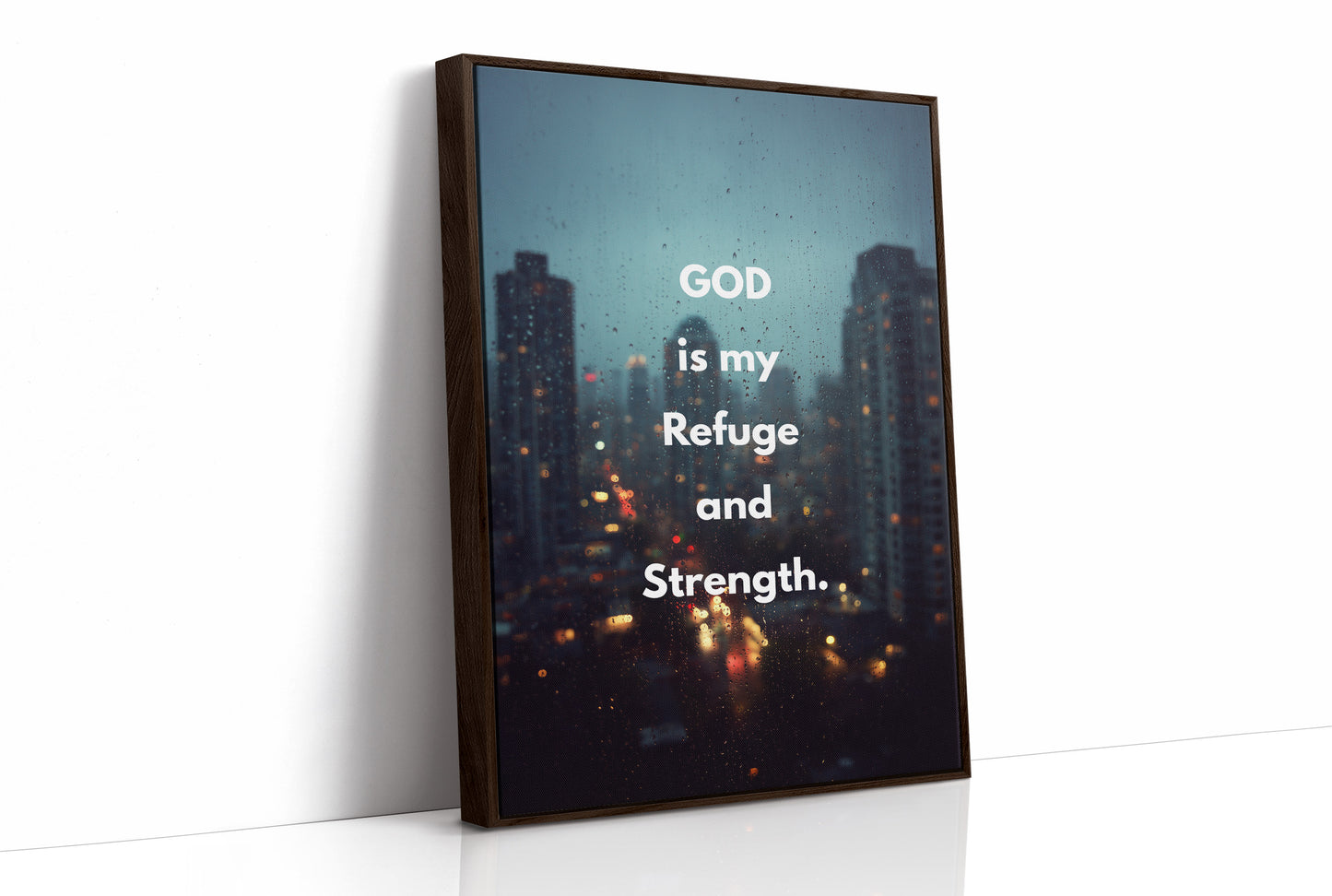 Faith Glows Through City Rain