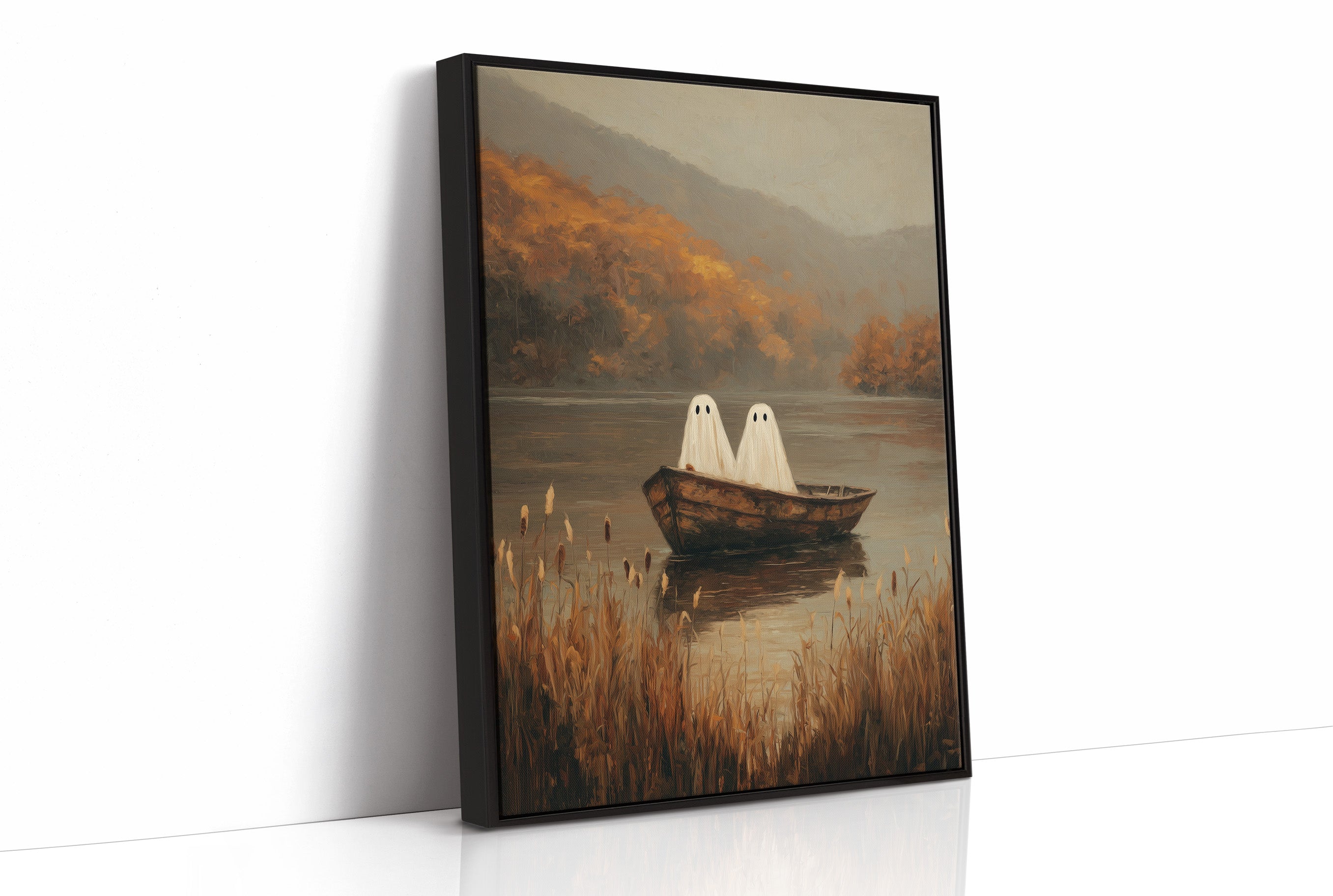 Ghostly Voyage Through Autumn Mist