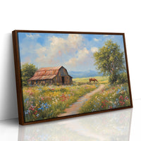Summer Blooms Along Barn Path