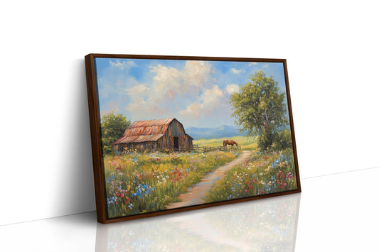 Summer Blooms Along Barn Path