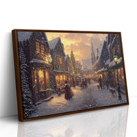 Winter Lights Dance Through Village Streets