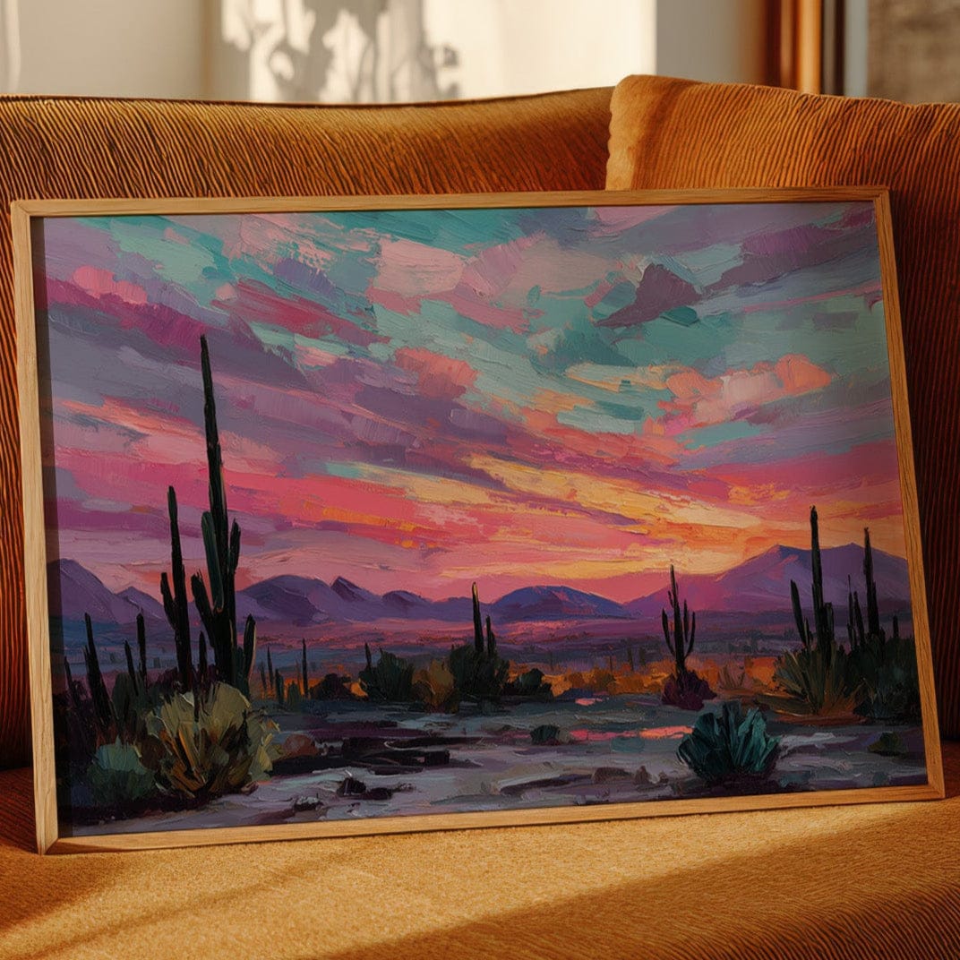 Saguaros Dance Under Painted Skies