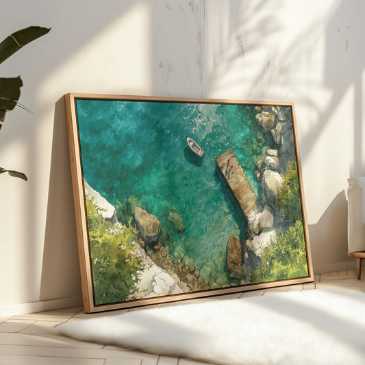 Summer Dock Floats In Turquoise Bay