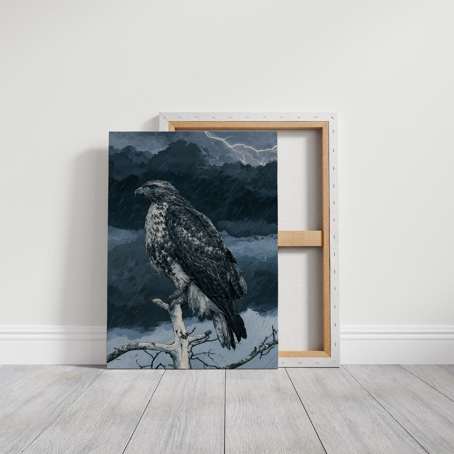 Hawk Weathering the Storm