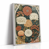 Chrysanthemum and Marigold Botanical Plate