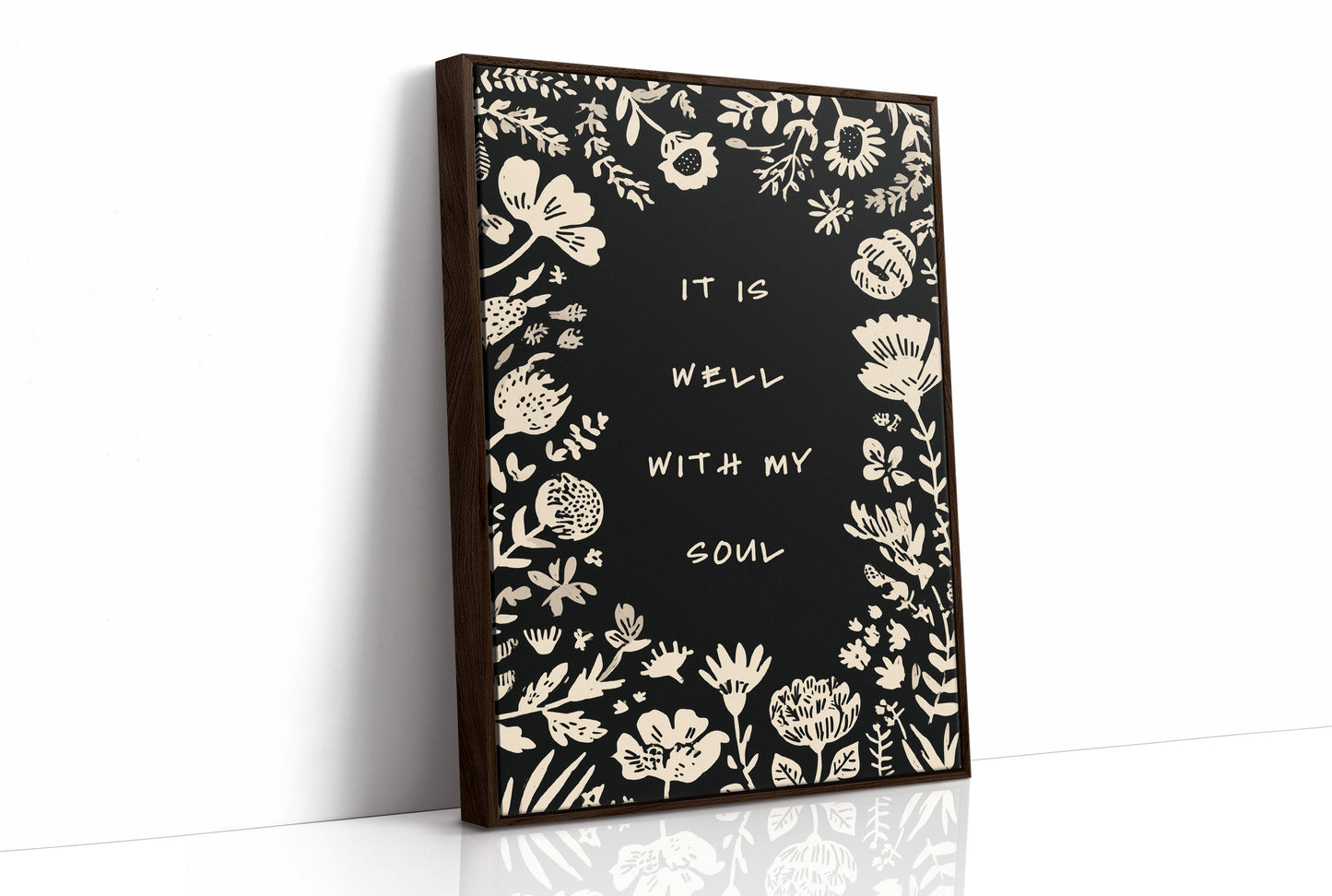 Floral Affirmations Frame Inner Peace