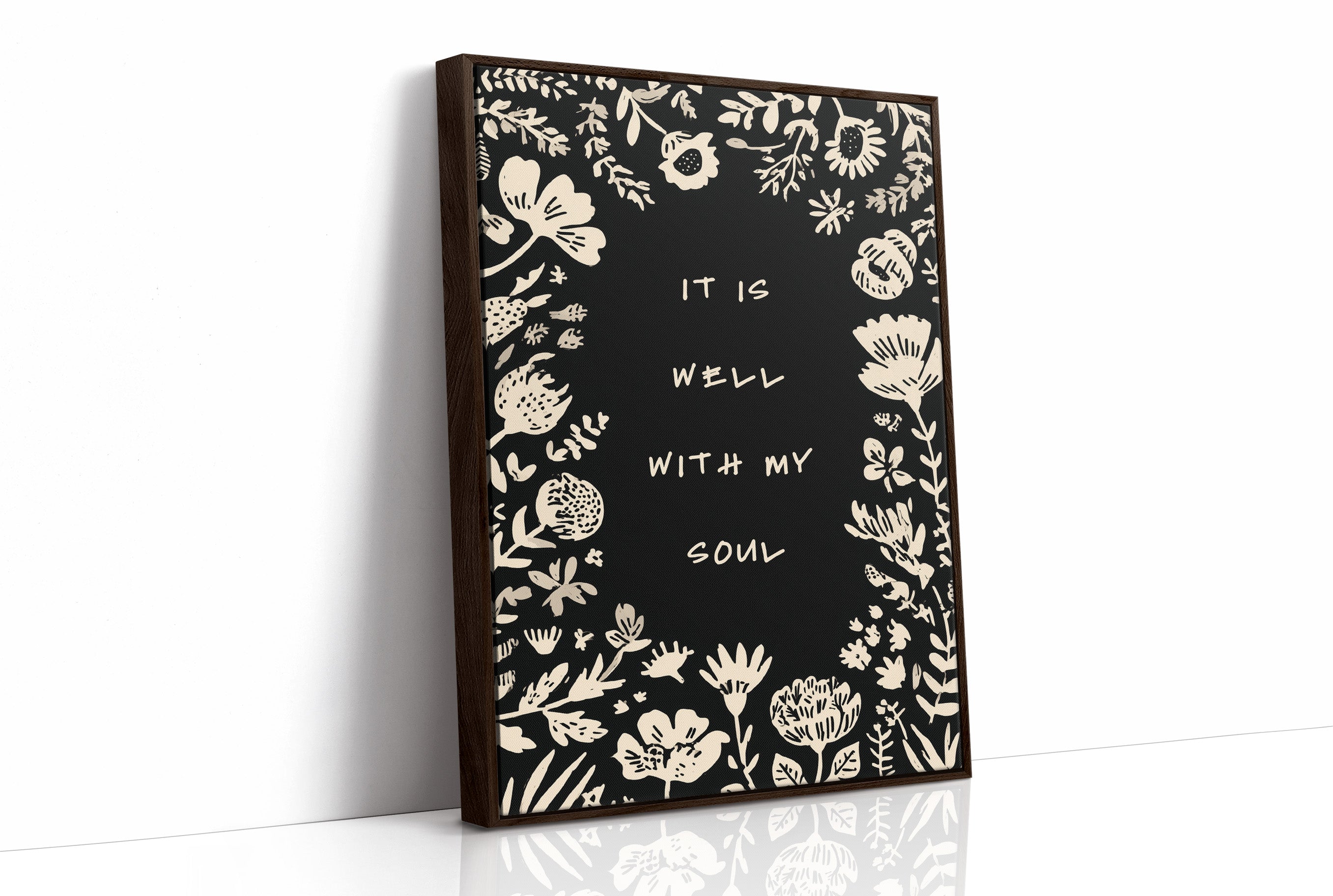 Floral Affirmations Frame Inner Peace