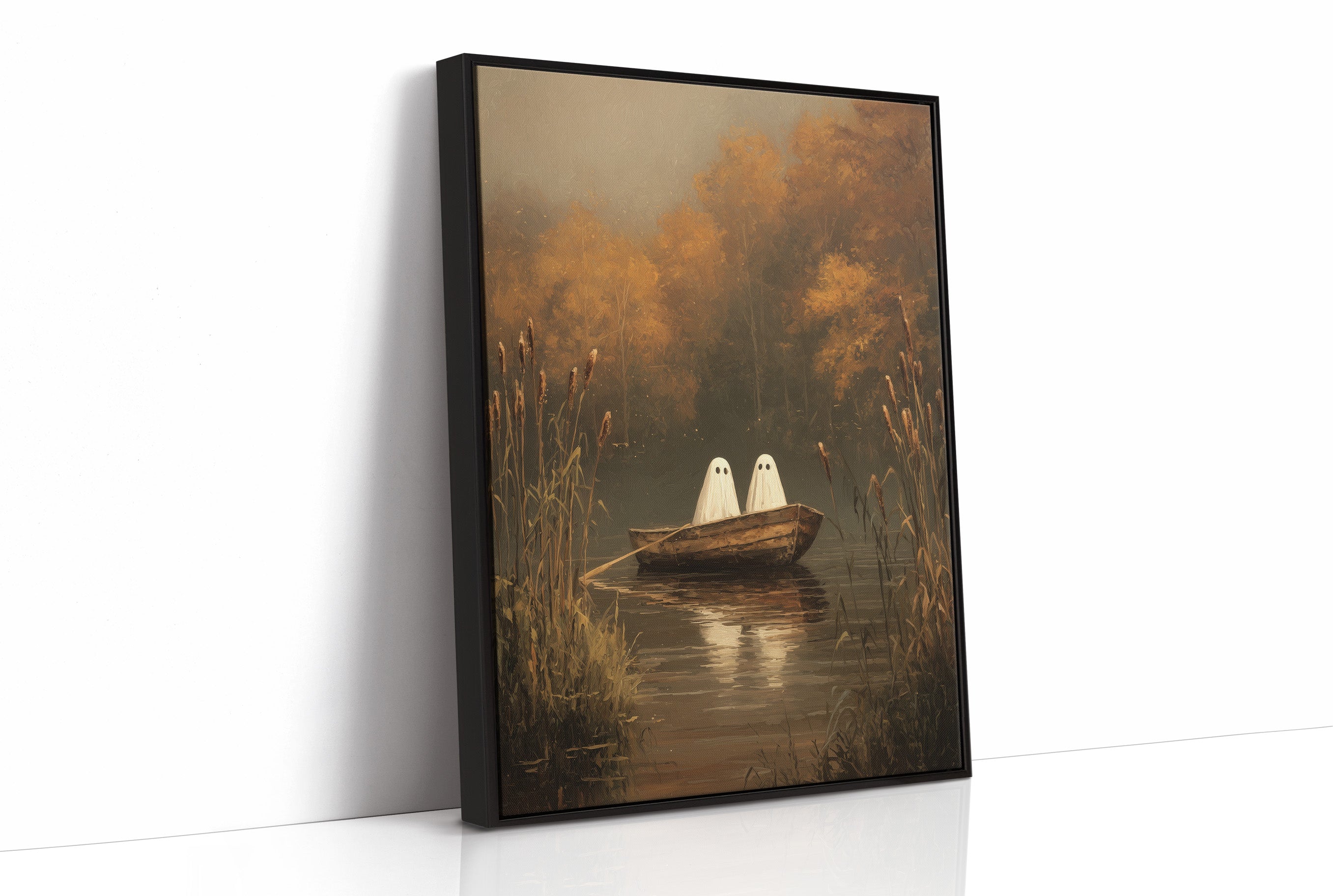 Ghostly Voyage Through Autumn Waters