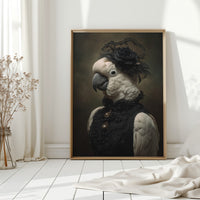 Regal Cockatoo in Lace Attire