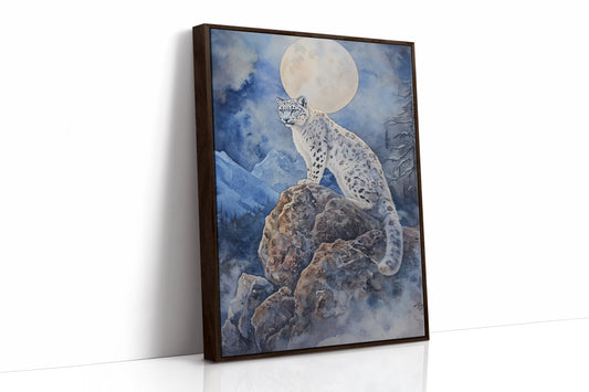 Moonlit Watch of the Snow Leopard
