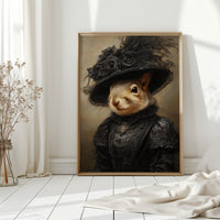 Regal Squirrel in Victorian Attire