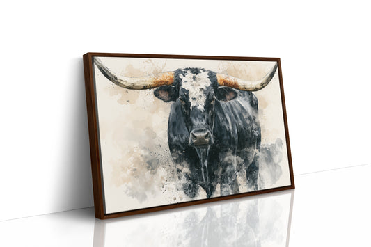 Longhorn Watercolor Portrait
