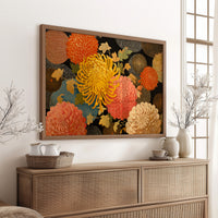 Chrysanthemums Dance In Golden Hour