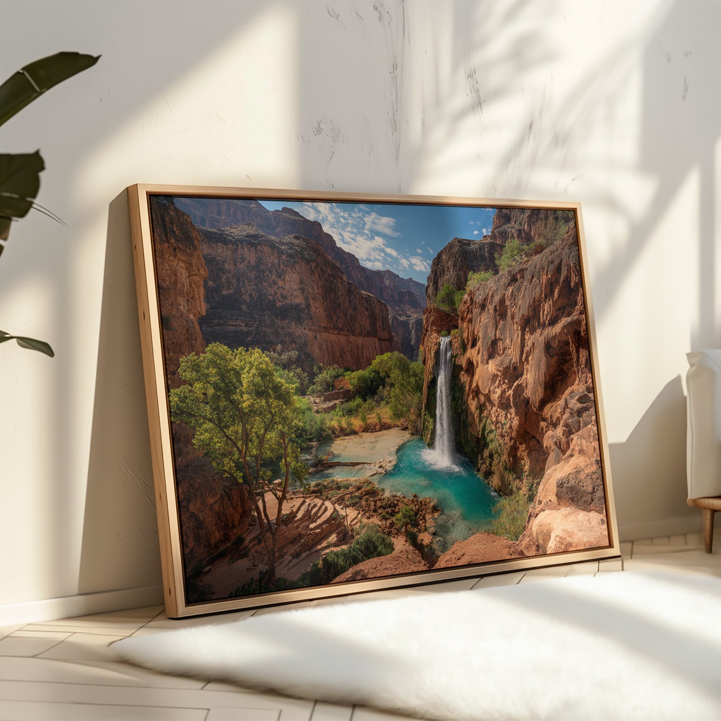 Turquoise Waters Dance Through Canyon Walls
