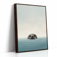 Curious Seal Peeks Through Waves