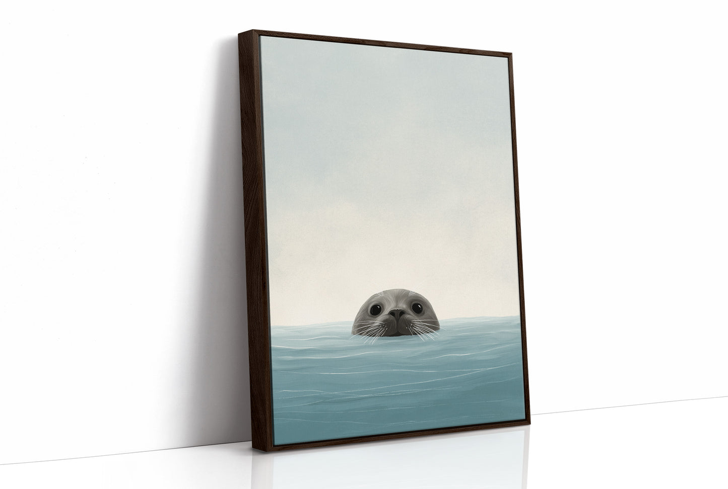 Curious Seal Peeks Through Waves