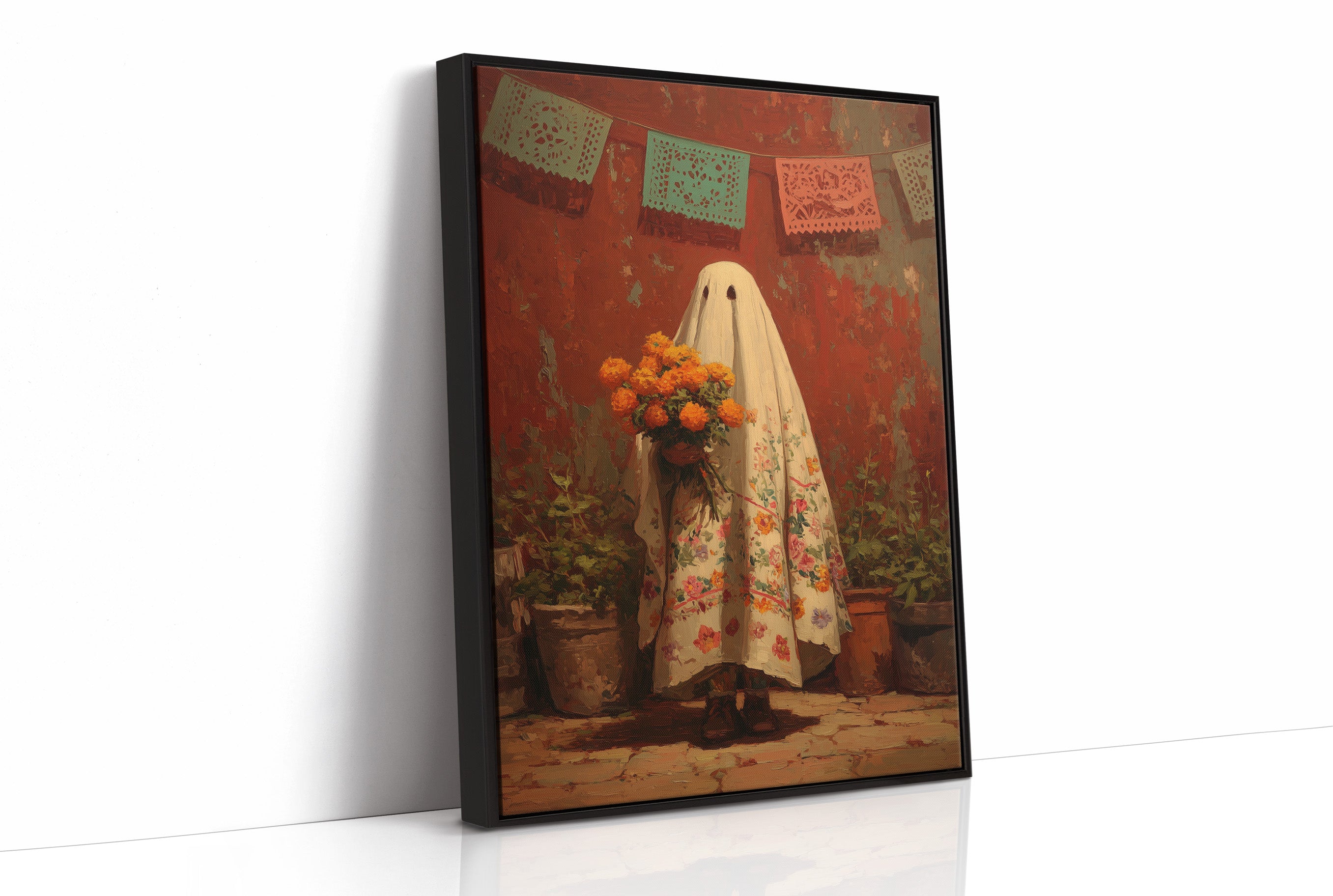 Marigold Offerings Under Papel Picado