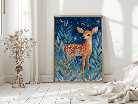 Fawn Among Starry Leaves