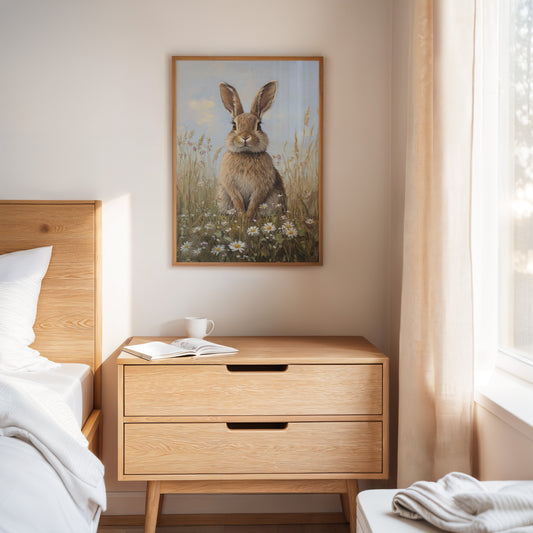 Charming Rabbit Portrait Canvas - Whimsical Animal Art - Gallery Canvas image 3