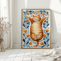 Sun-Kissed Paws and Floral Embrace