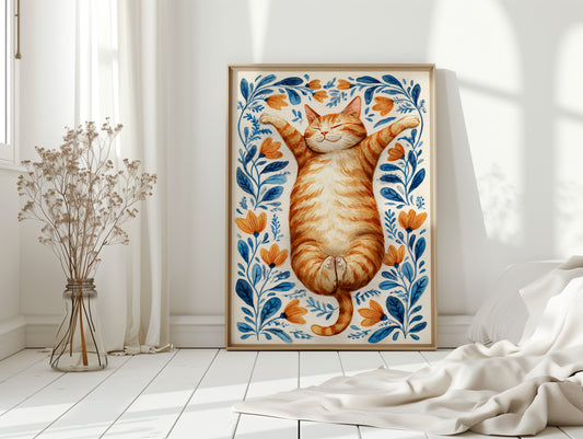 Sun-Kissed Paws and Floral Embrace
