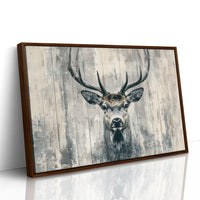 Noble Stag Against Winter Wood