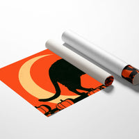 Arched Cat Crescent Moon Prowl
