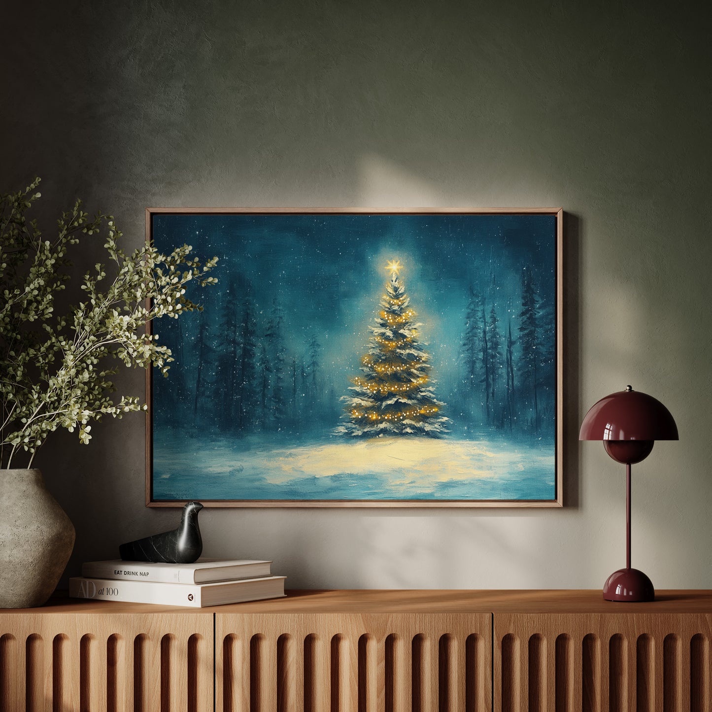 Winter's Light Dances Through Pines